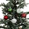 5 Pack 2.2" Red, Green & White Mistletoe Shatterproof Ball Ornaments by Ashland®